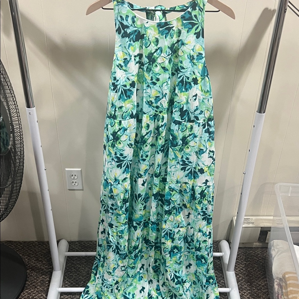 Torrid Green Floral Maxi Dress